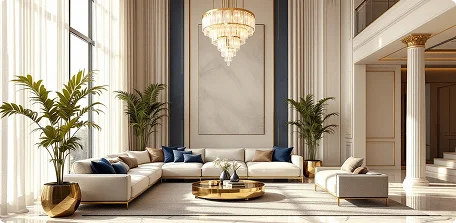 Finished interior lobby